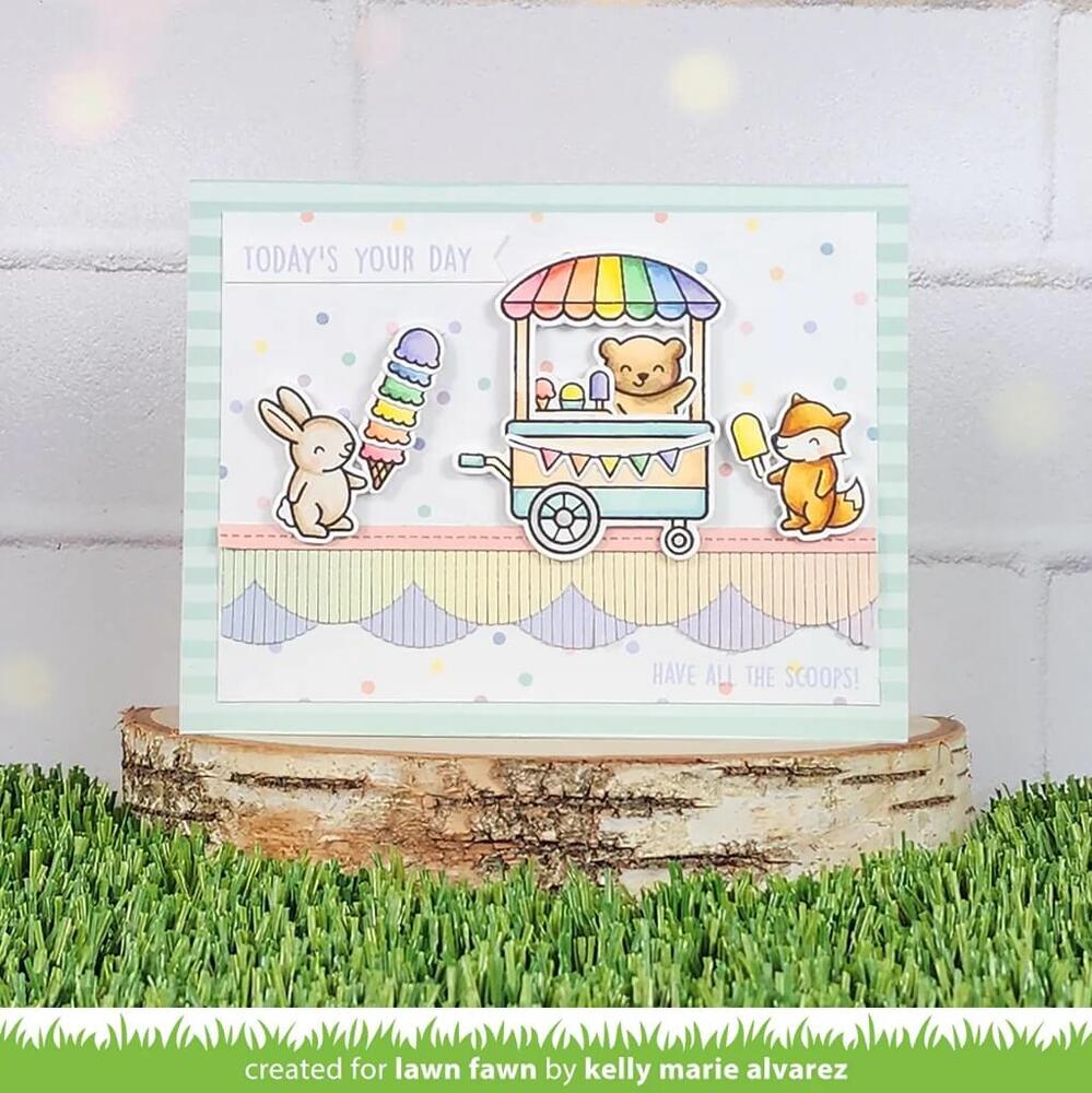 Lawn Fawn - Clear Stamps - Treat Cart Sentiment Add-On LF3413