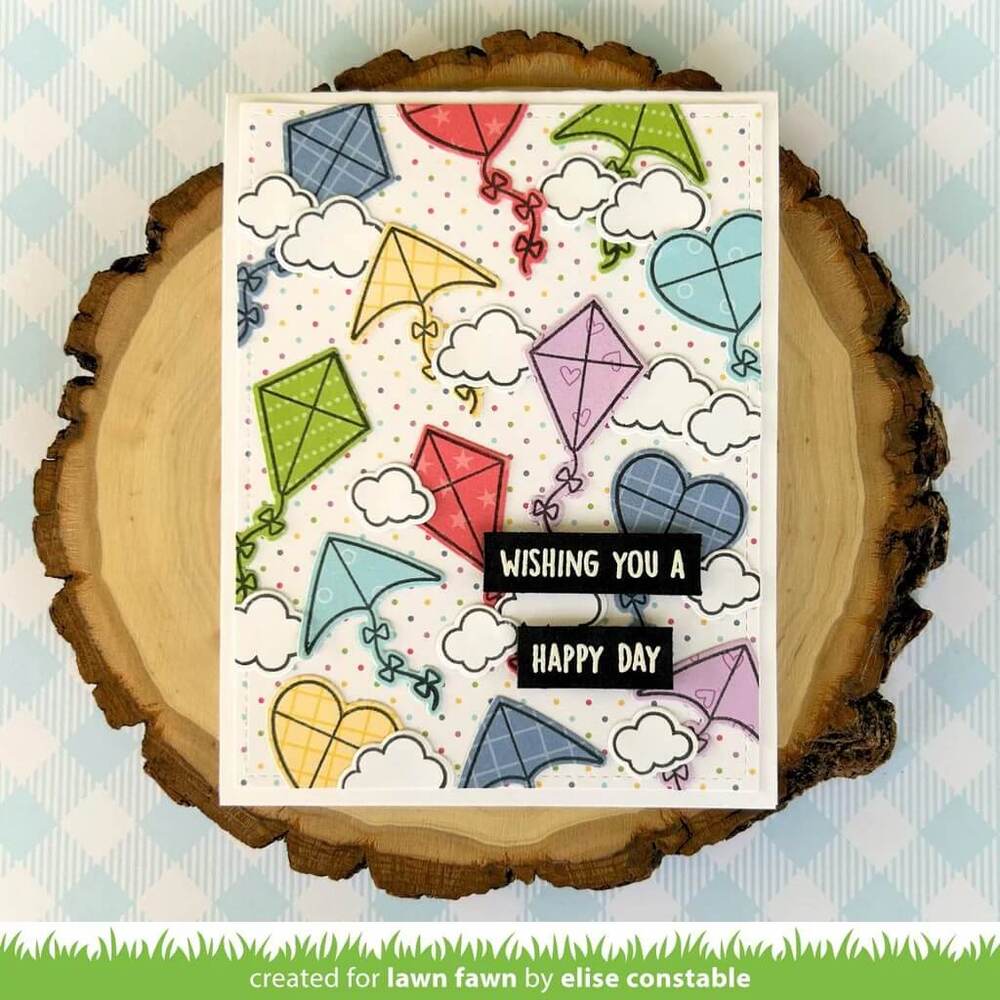Lawn Fawn - Clear Stamps - Whoosh, Kites! LF3417