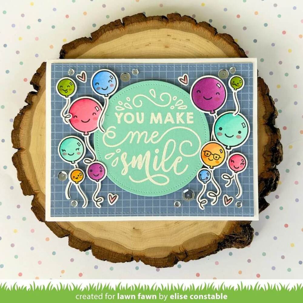Lawn Fawn - Clear Stamps - Give It a Whirl Messages: Friends LF3421