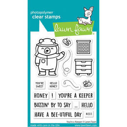Lawn Fawn - Clear Stamps - You're a Keeper LF3136
