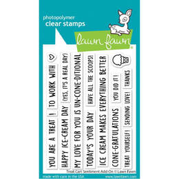 Lawn Fawn - Clear Stamps - Treat Cart Sentiment Add-On LF3413
