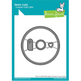 Lawn Fawn Dies - Give It a Whirl Messages: Friends LF3422
