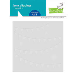 Lawn Fawn Clippings Stencils - Bunting Background LF3453