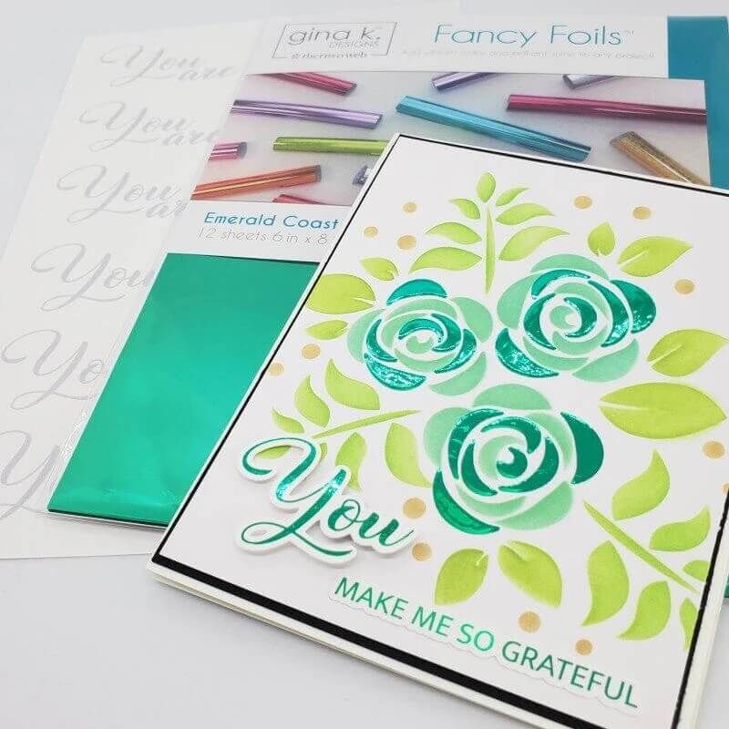 Gina K Designs Fancy Foil 6"X8" 12/Pkg - Emerald Coast