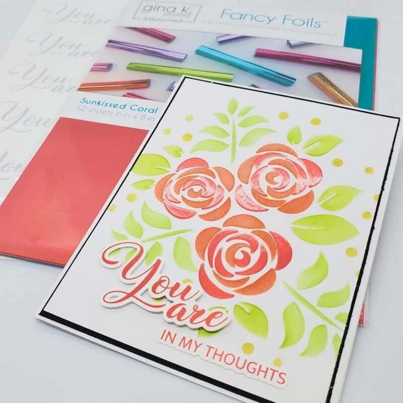 Gina K Designs Fancy Foil 6"X8" 12/Pkg - Sunkissed Coral (Matte Finish)