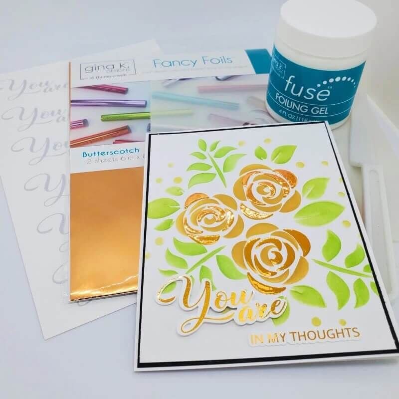 Gina K Designs Fancy Foil 6"X8" 12/Pkg - Butterscotch