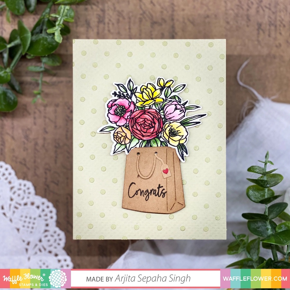 Waffle Flower Dies - Flat Paper Bag 420918