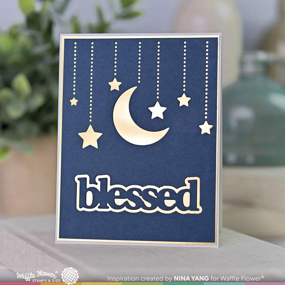 Waffle Flower Dies - Dotted Night Scene 421408