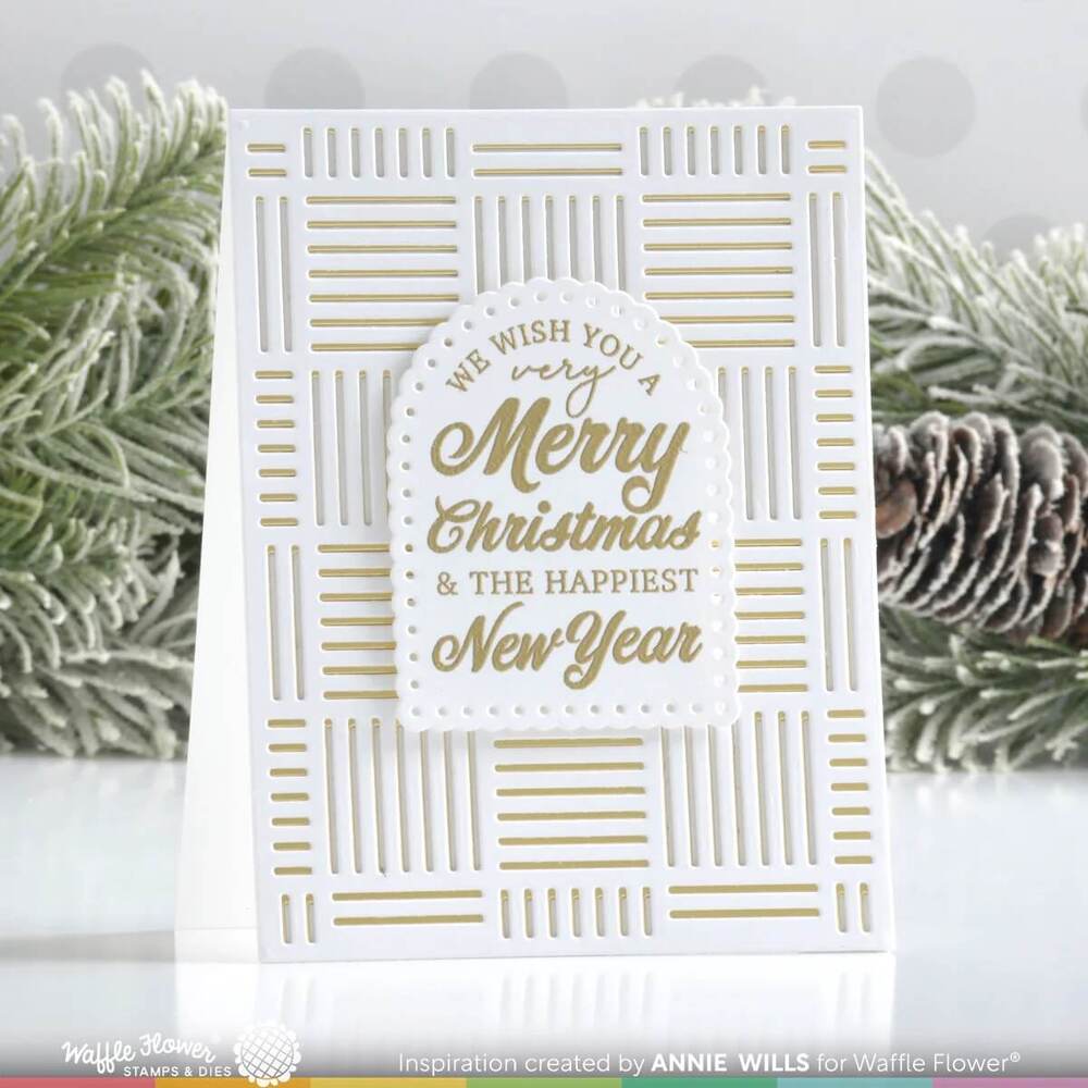 Waffle Flower Stamps - Dotted Labels Christmas 421475