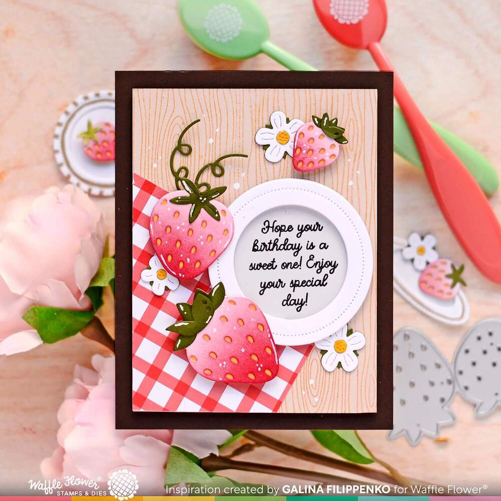 Waffle Flower Clear Stamps - Sweet Plates Sentiments 421483