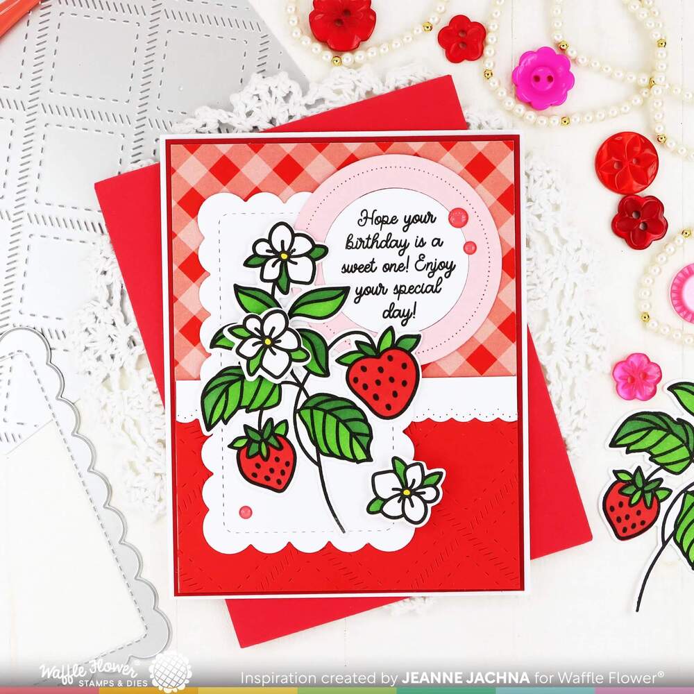 Waffle Flower Matching Die - Sweet Strawberry 421494