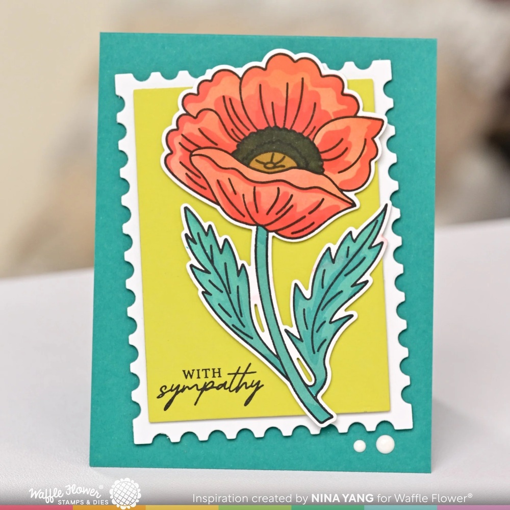 Waffle Flower Dies - Sketched Poppy 421652