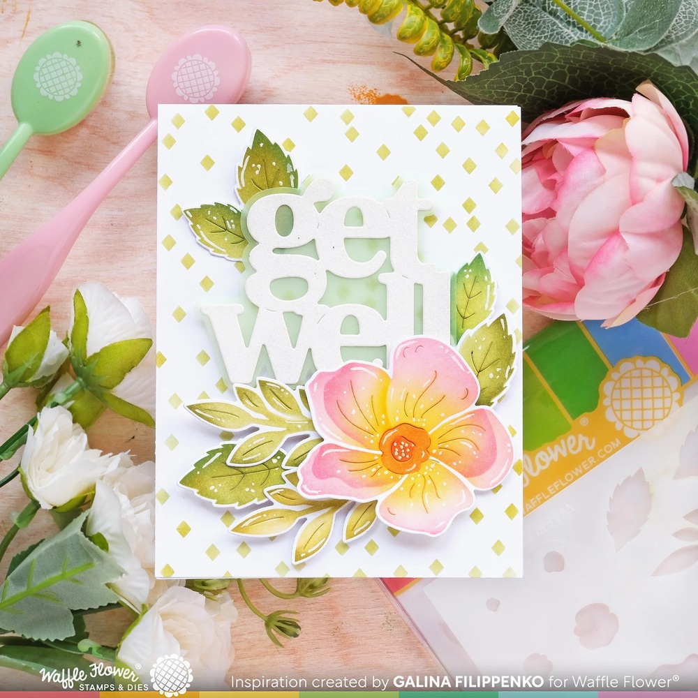 Waffle Flower Stencil - Random Rhombus 421659