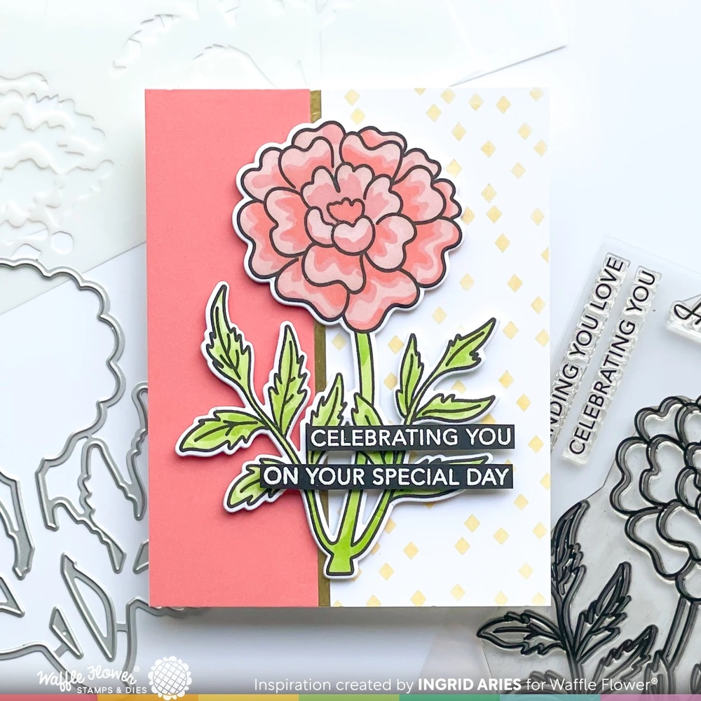 Waffle Flower Dies - Sketched Marigold 421662
