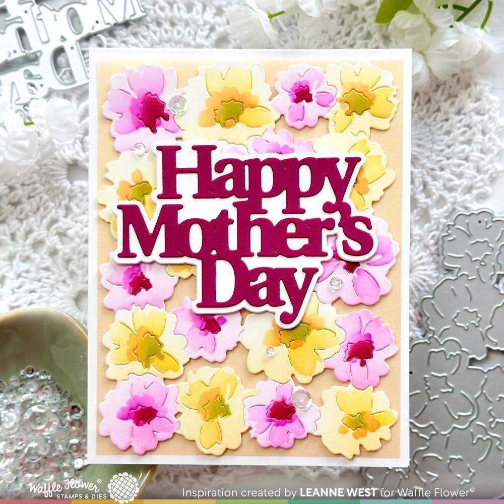 Waffle Flower Dies - Mother's Day Word 421668