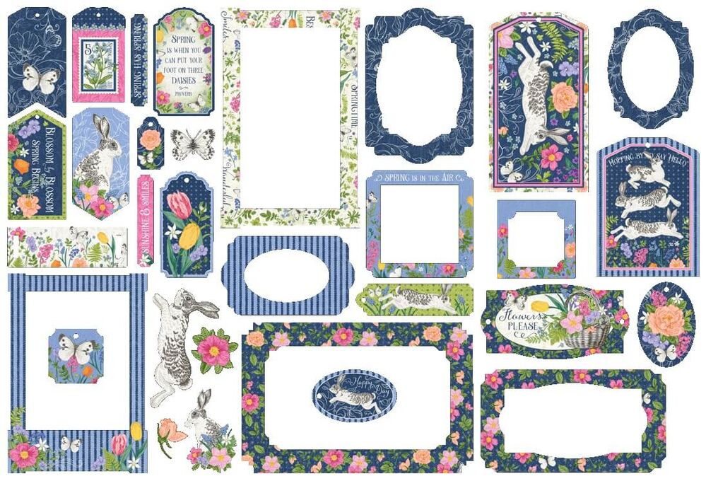 Graphic 45 Die-Cut Assortment - Tags & Frames, Spring Is In The Air