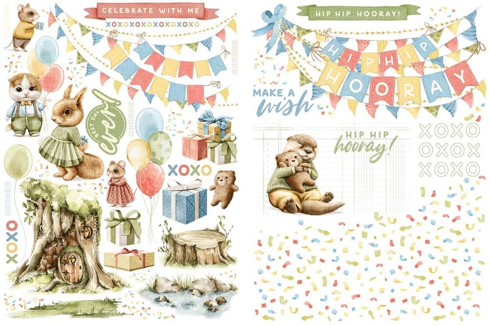 Graphic 45 Rub-On Transfers - Hip Hip Hooray