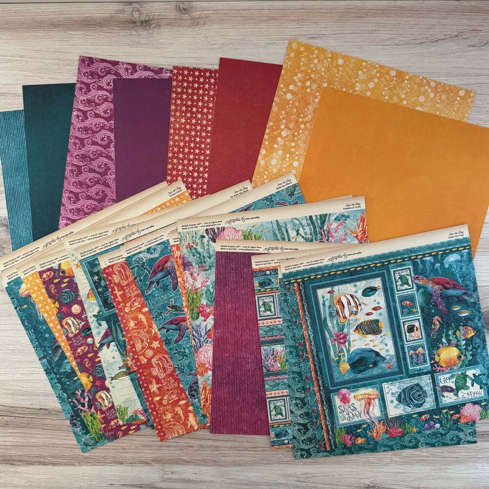 Graphic 45 Collection Pack 8"X8" - Seas The Day