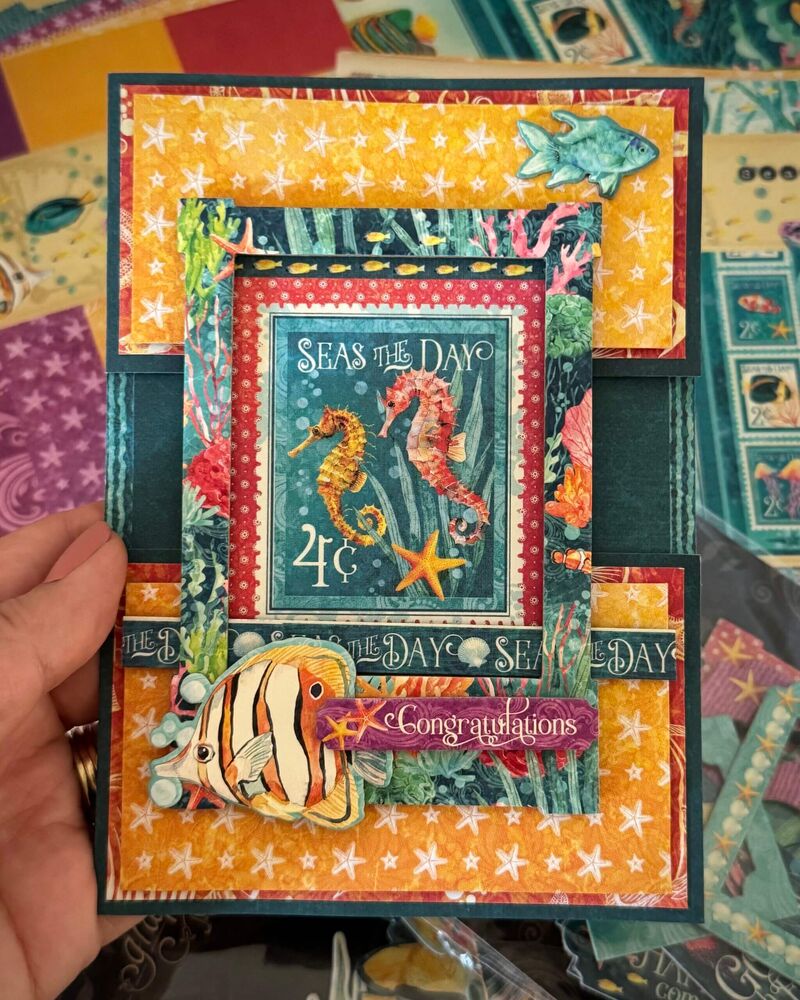 Graphic 45 Collection Pack 12"X12" - Seas The Day