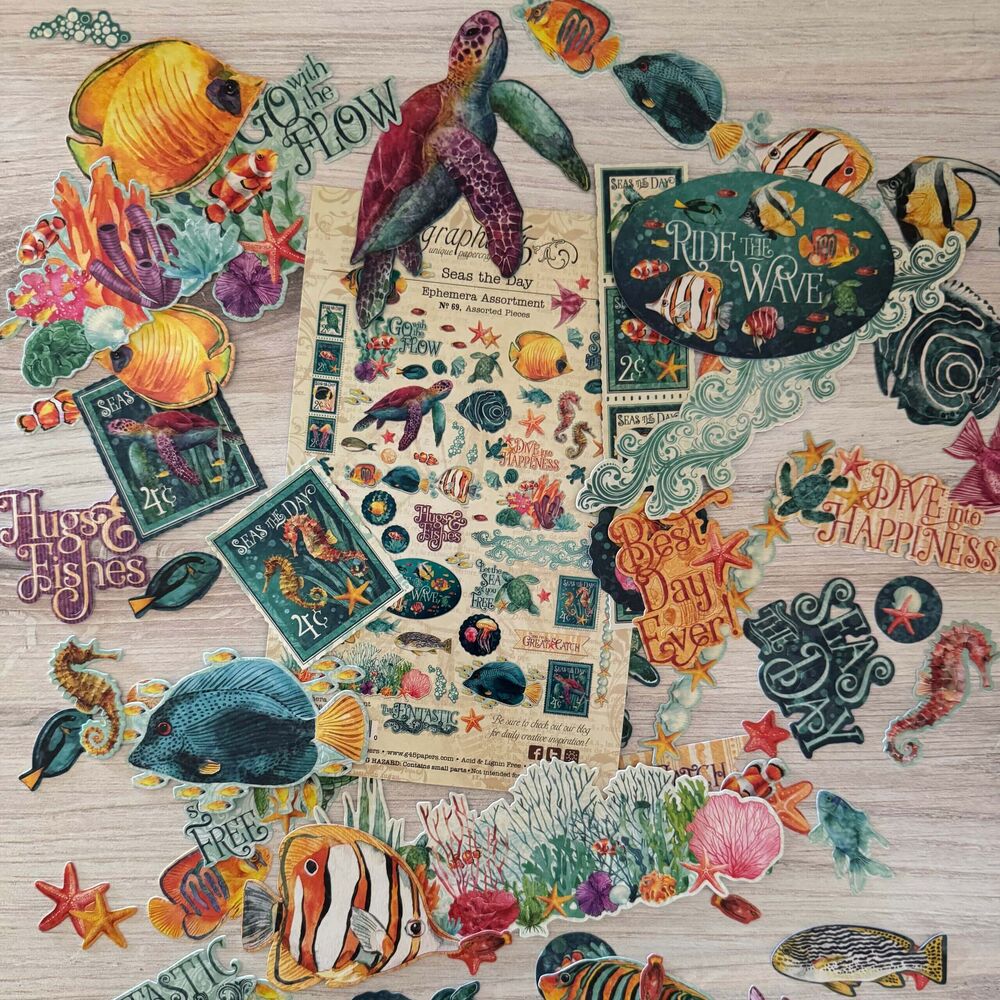 Graphic 45 Ephemera Set - Seas The Day