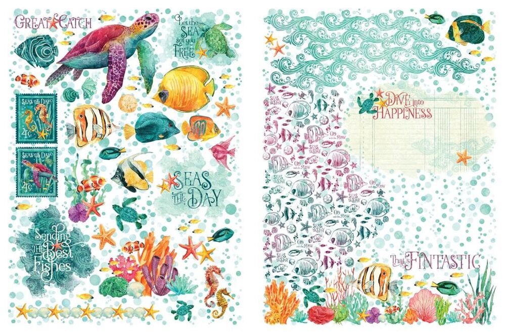 Graphic 45 Rub-On Transfers - Seas The Day