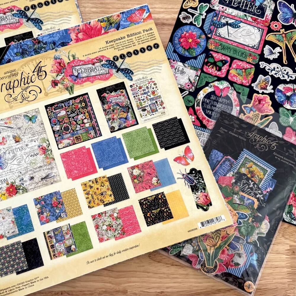 Graphic 45 Keepsake Edition Kit - Flutter