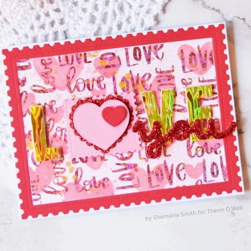 Deco Foil Transfer Sheets 6"x 6" 12/Pkg - Candy Hearts