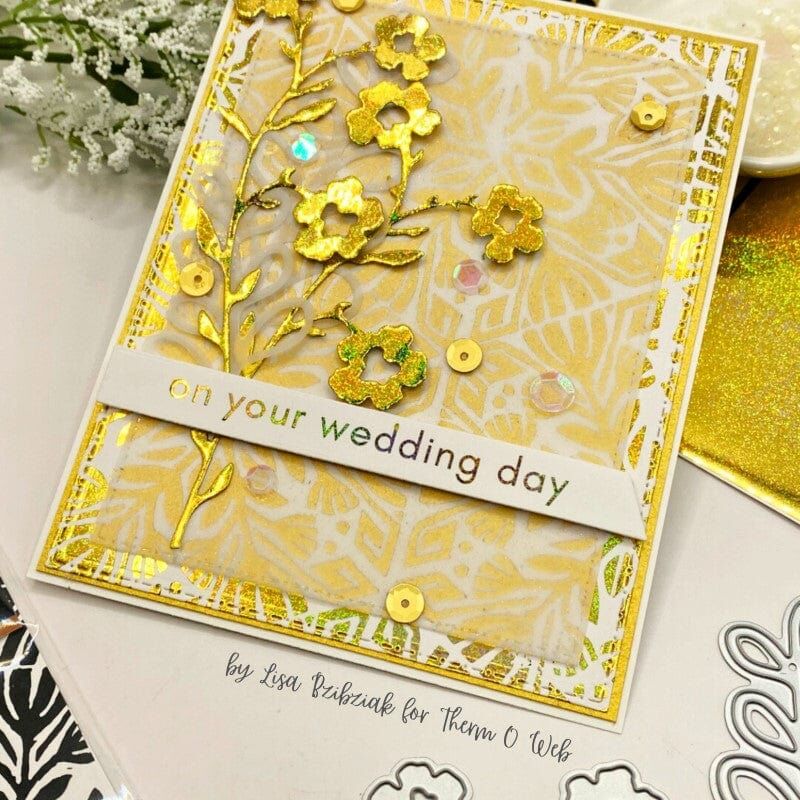 Deco Foil Transfer Sheets 6" x 6" 12/Pkg - Gold Sparkle