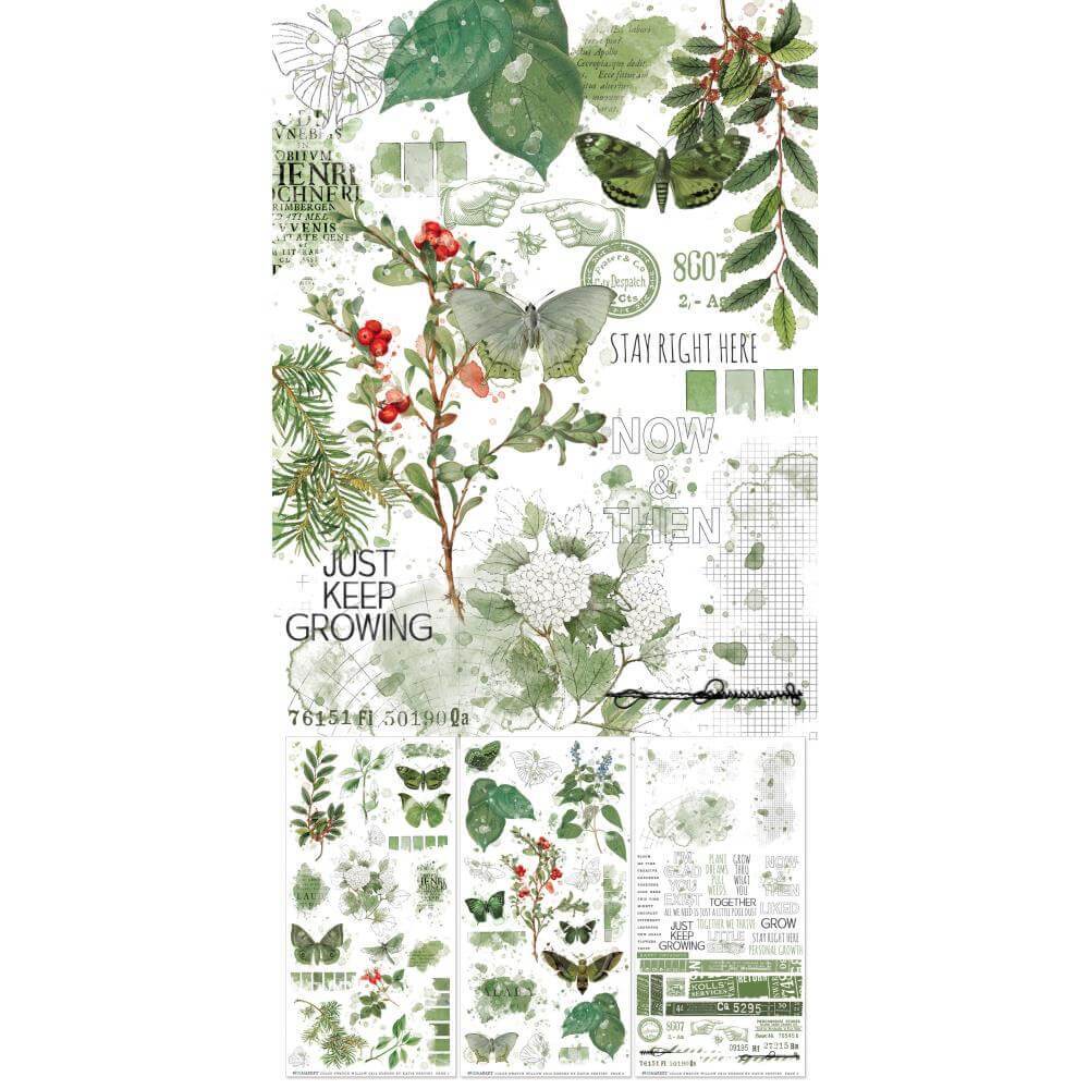 49 and Market Color Swatch: Willow Rub-On Transfer Set - Willow