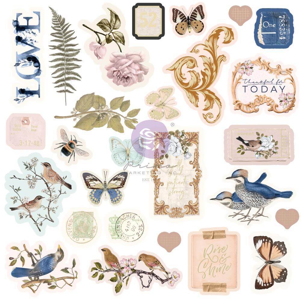 Nature Lover Cardstock EPHEMERA 27/Pkg - Shapes, Tags, Words, Foiled Accents