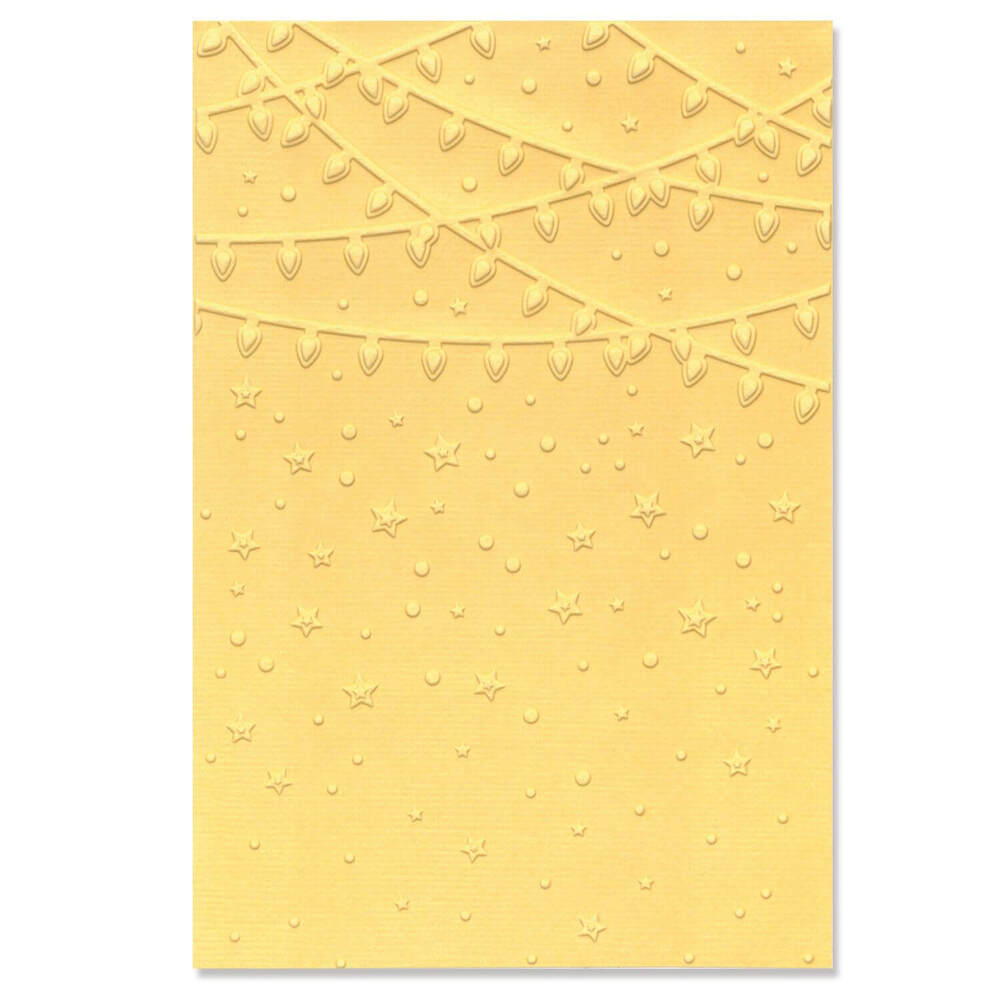 Sizzix Multi-Level Textured Impressions Embossing Folder - Stars and Lights by Jennifer Ogborn 666471
