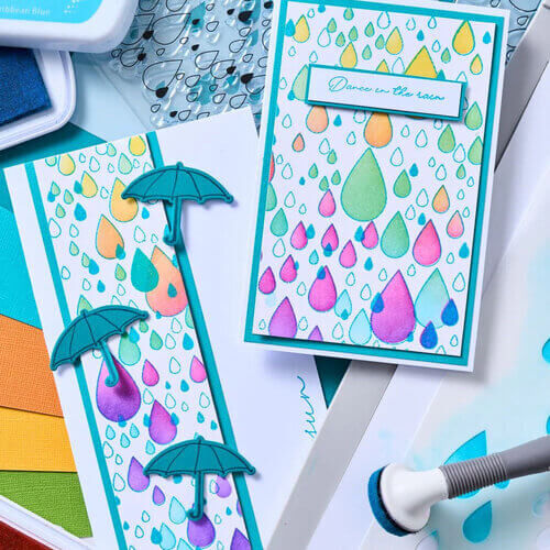 Sizzix A5 Clear Stamps w/ A6 Stencil (2PK) - Drip, Drip, Drop by Stacey Park 666836