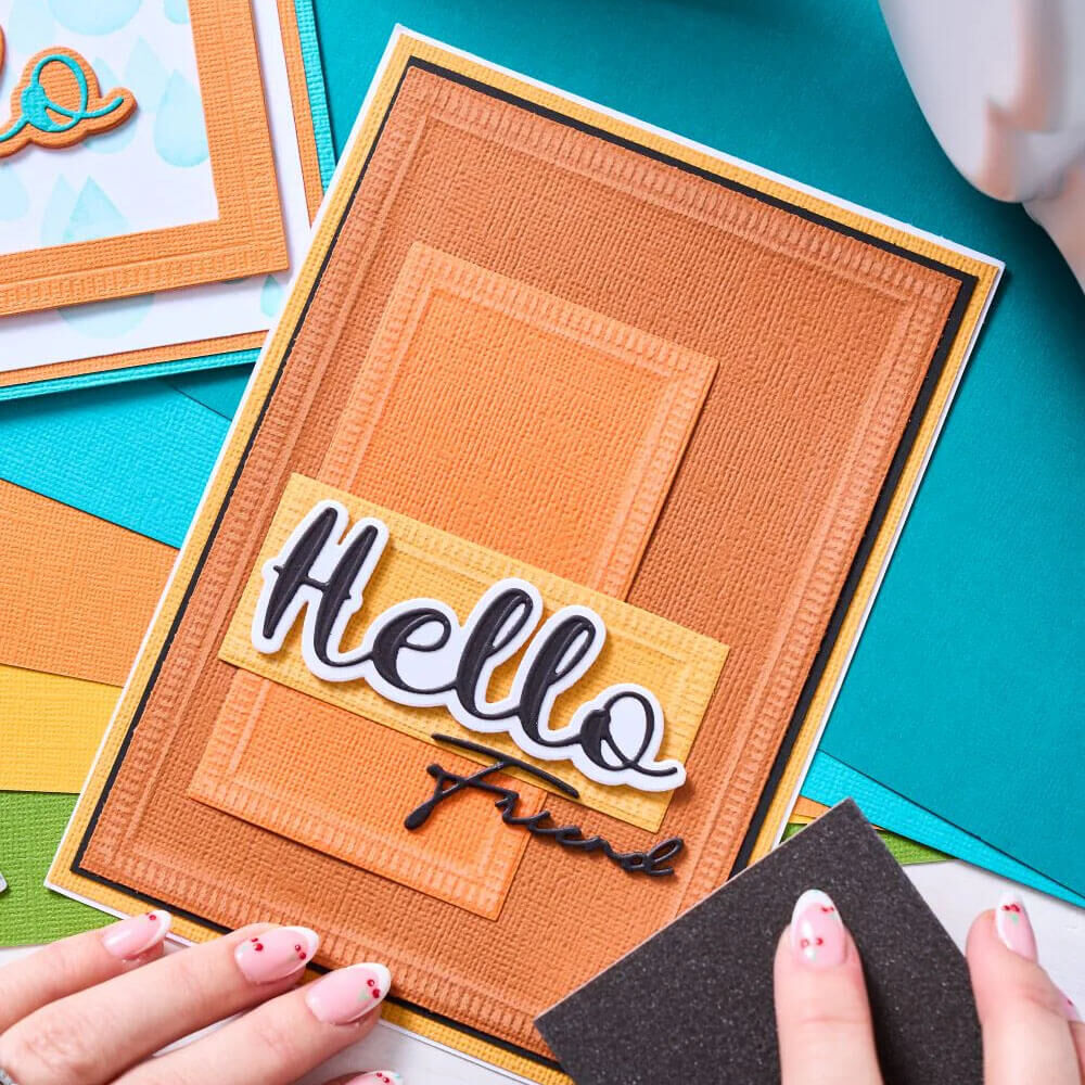 Sizzix Thinlits Die Set (10PK) - Take Twos, Hello Sentiment by Stacey Park 666848