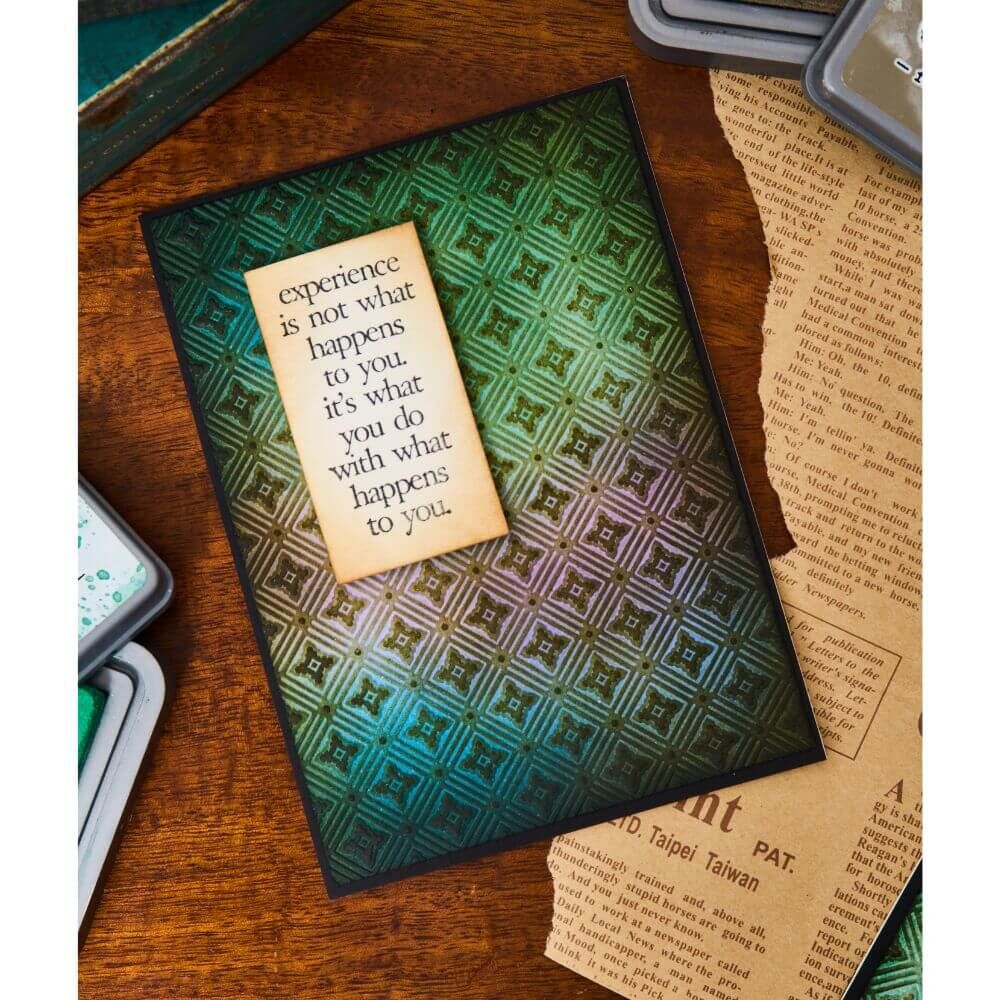 Sizzix Multi Level Textured Impressions Embossing Folder - Vault Diamonds by Tim Holtz 666867