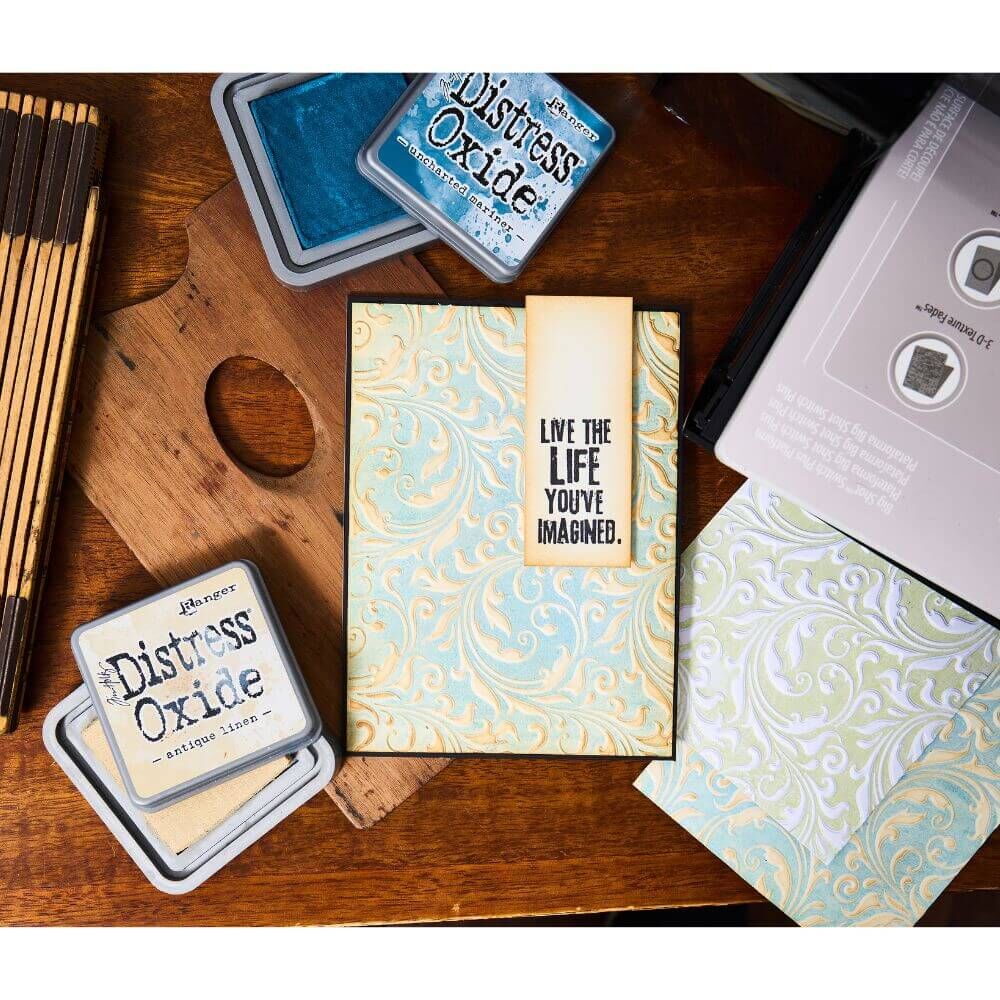 Sizzix Multi Level Textured Impressions Embossing Folder - Vault Flourish by Tim Holtz 666868
