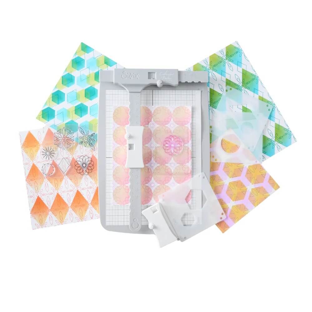 Sizzix Print & Pattern Tool Stater Kit - Stencil & Stamp Tool Accessory 667098