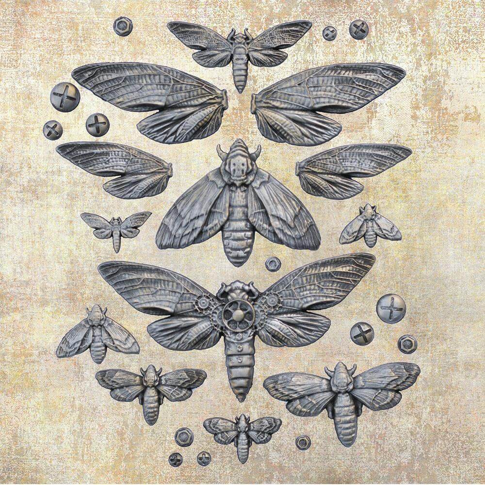 Finnabair Decor Moulds 5"X8" - Nocturnal Insects