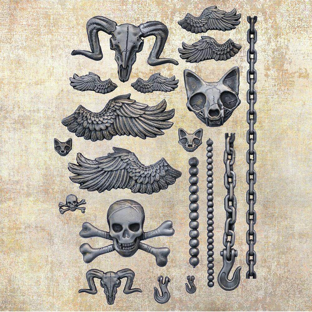 Finnabair Decor Moulds 5"X8" - Pieces Of Underworld