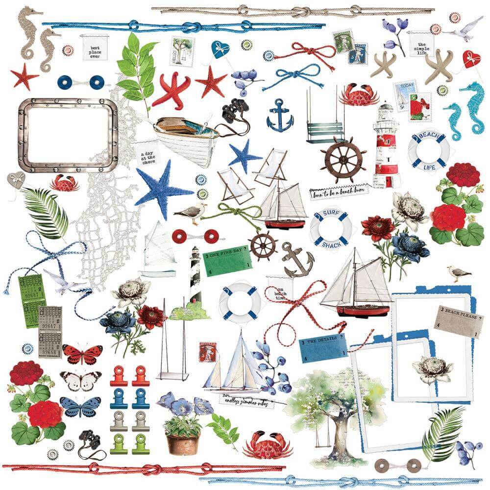 49 And Market Mini Laser Cut Outs - By Sea, Summer Porch
