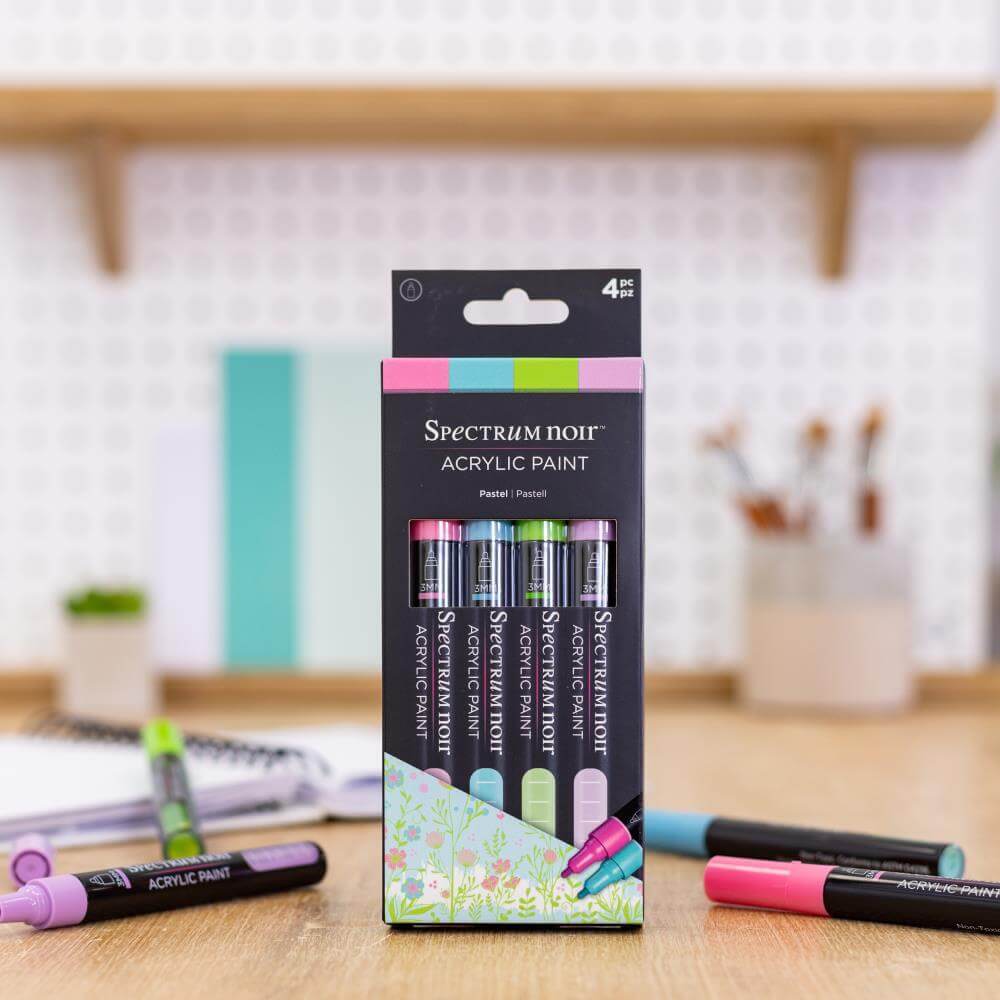 Spectrum Noir Acrylic Paint Marker Set 4/Pkg - Pastel