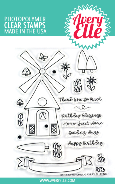 Avery Elle Clear Stamp - Windmill AE1742