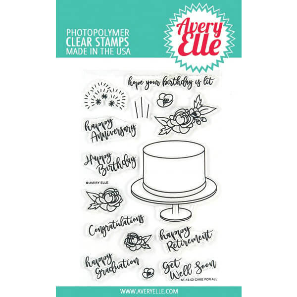 Avery Elle Clear Stamp - Cake For All AE1902