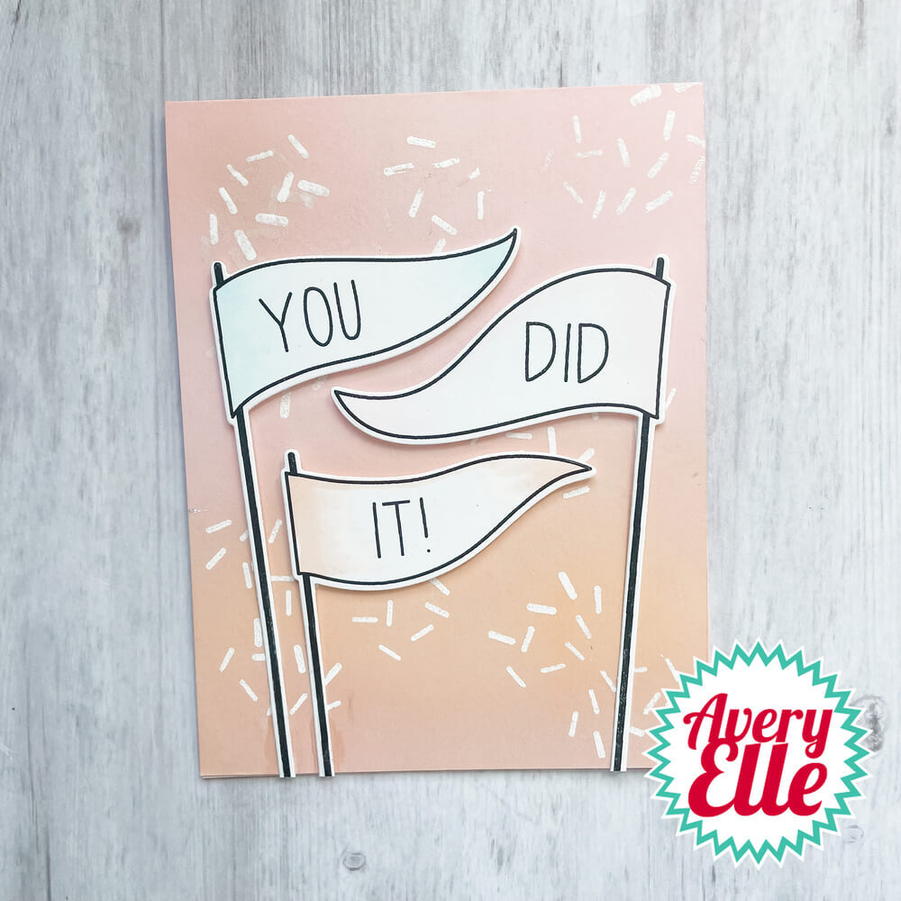 Avery Elle Clear Dies & Stamps Set - You Did It AE2144