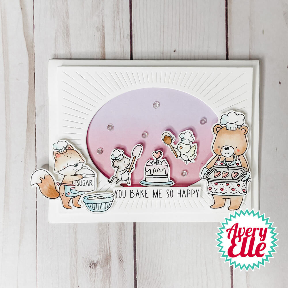 Avery Elle Clear Stamp - You Bake Me So Happy AE2239