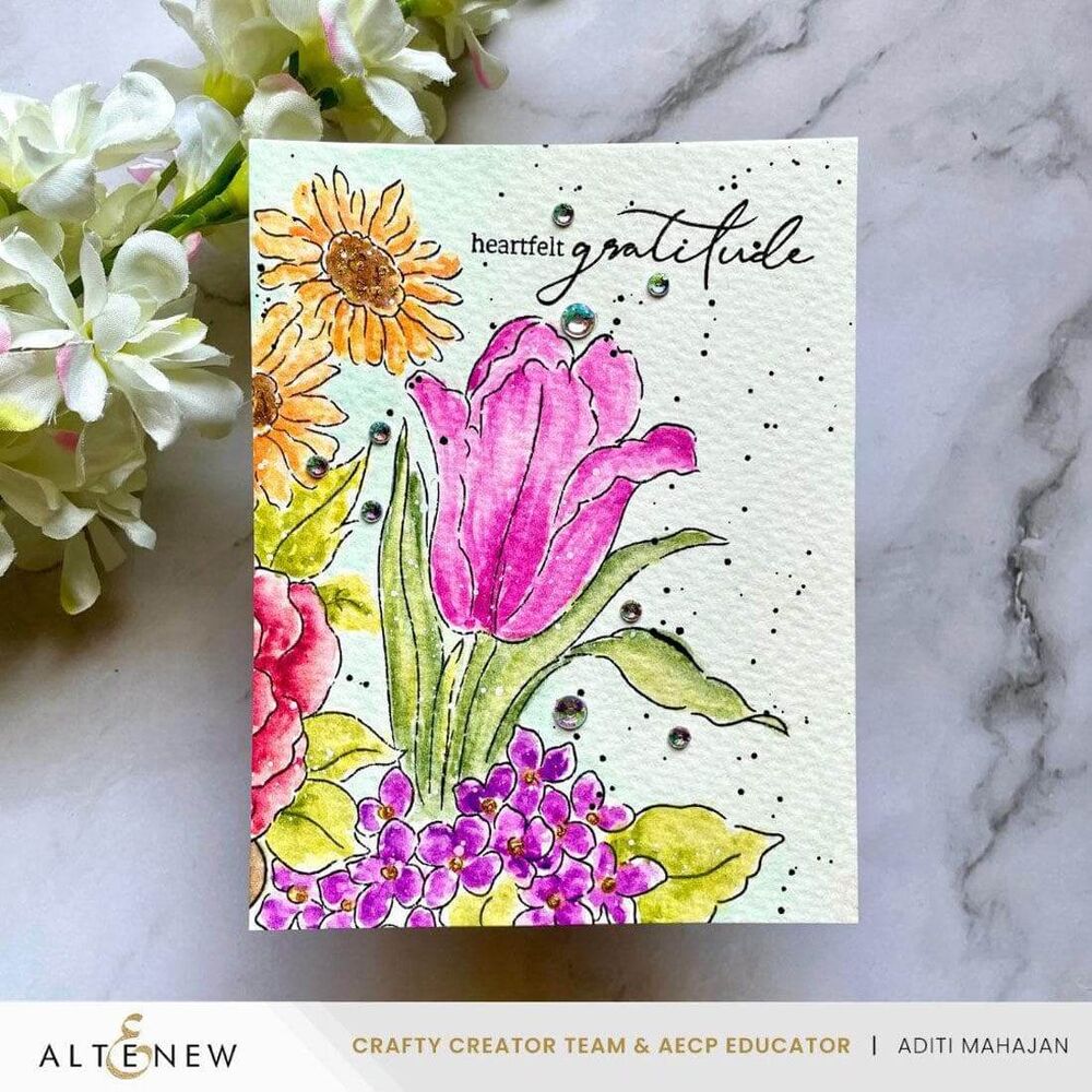 Altenew Clear Stamp & Paint: One Happy Bouquet ALT10801