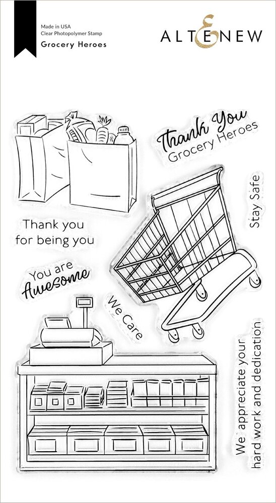Altenew Clear Stamps - Grocery Heroes ALT4298