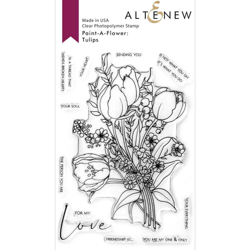 Altenew Clear Stamps - Paint-A-Flower: Tulips Outline ALT4665
