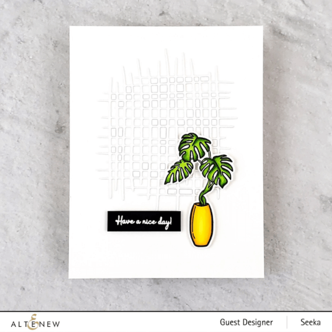 Altenew mini Clear Stamps - Monstera in Vase ALT4794