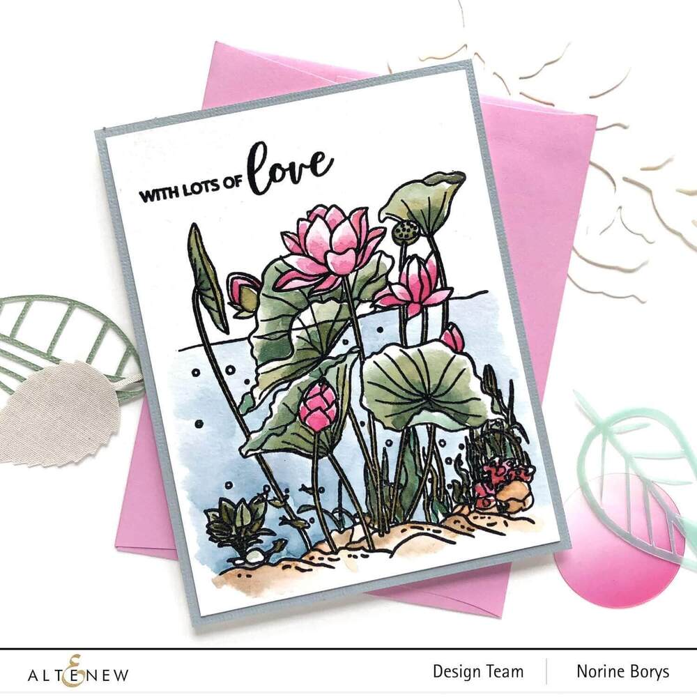 Altenew Clear Stamps - Paint-A-Flower: Lotus Outline ALT6086