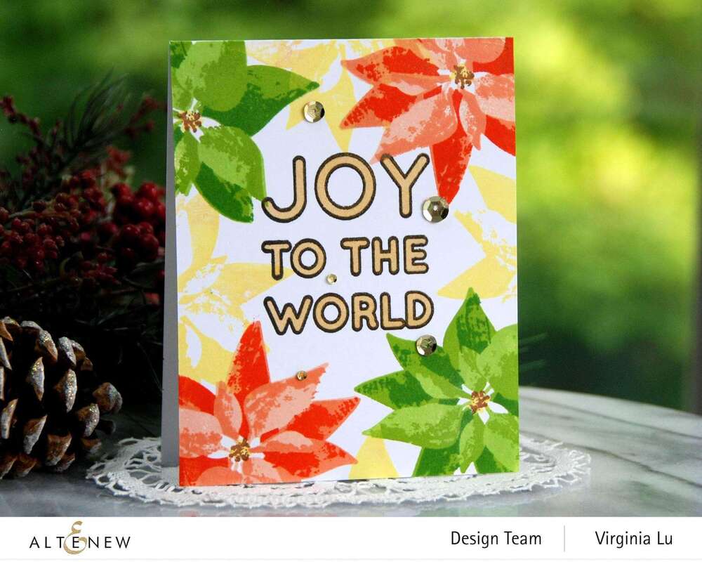 Altenew Simple Coloring Stencil - Joy to the World Typography ALT6435